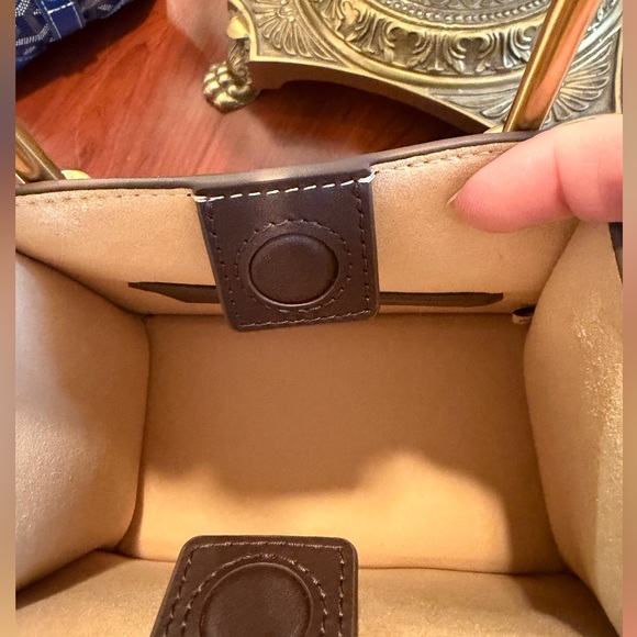 Cult Gaia Maxine Mini Bag Luwak Brown Leather Gold Handle NEW with dustbag - Picture 8 of 9